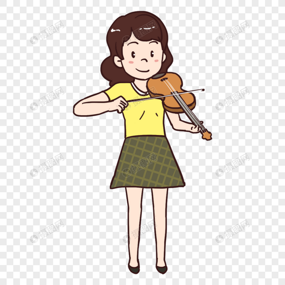 女人拉小提琴图片