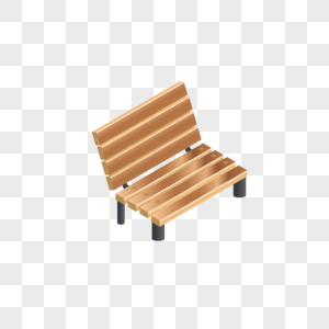 AI矢量图2.5D立体卡通可爱休息凳子板凳图片