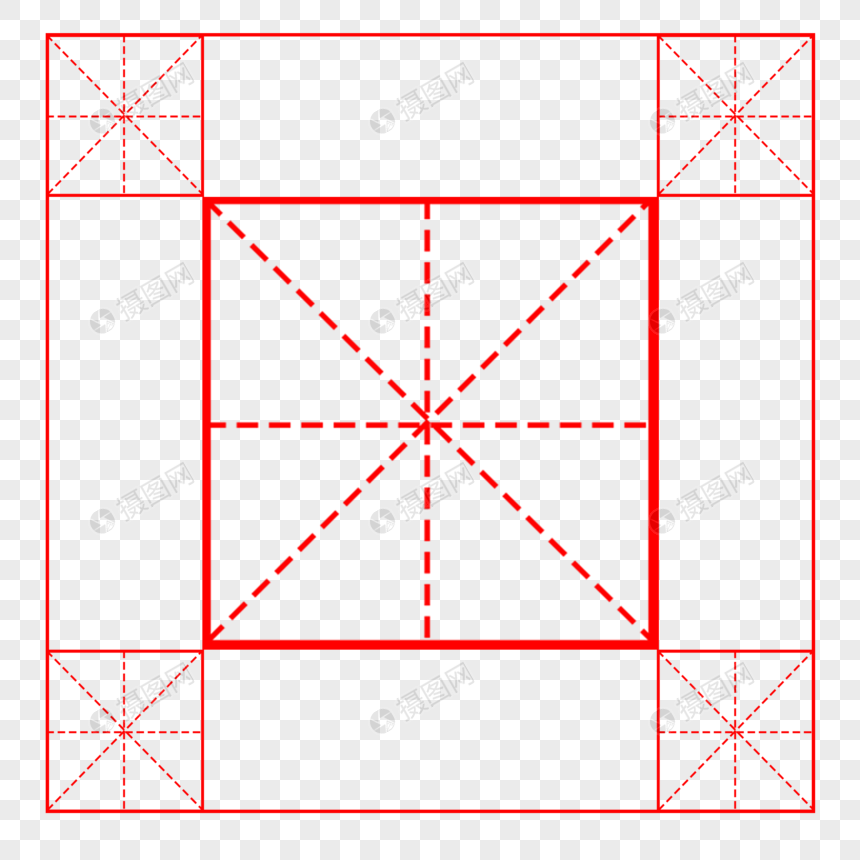田字格装饰边框图片