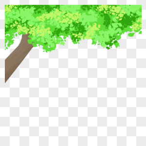 绿色树木边框图片
