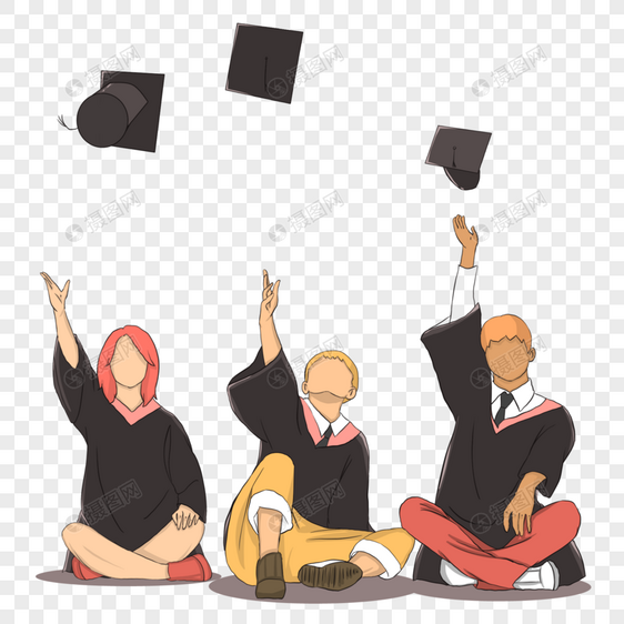 毕业季学生扔帽子图片