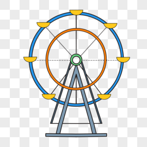 手绘摩天轮图片
