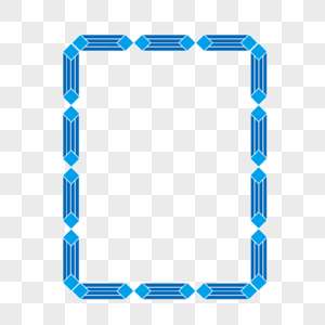 卡通手绘大气蓝色简约边框图片