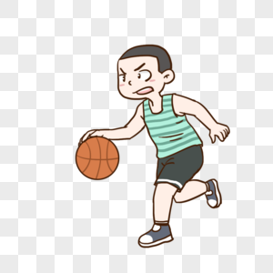 男孩打篮球免抠蓝球高清图片