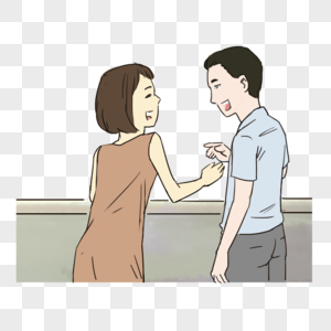情侣交谈图片素材