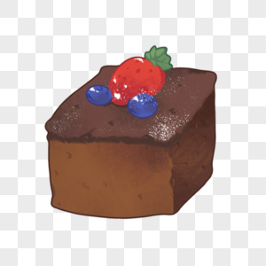 松软草莓巧克力蛋糕图片