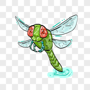 蜻蜓点水图片素材
