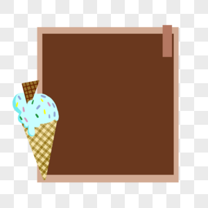 巧克力冰淇淋边框图片