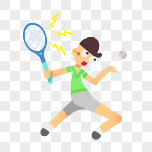 Q版奥运网球：小男孩热爱运动图片