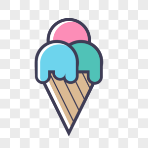 甜品冰淇淋图标免抠矢量插画素材图片