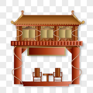 原创中国风复古建筑图片
