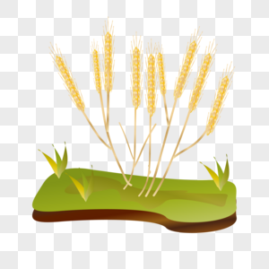 原创扁平化小麦矢量图图片