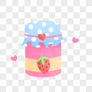 儿童节糖果罐礼物盒包装草莓手绘装饰图案图片