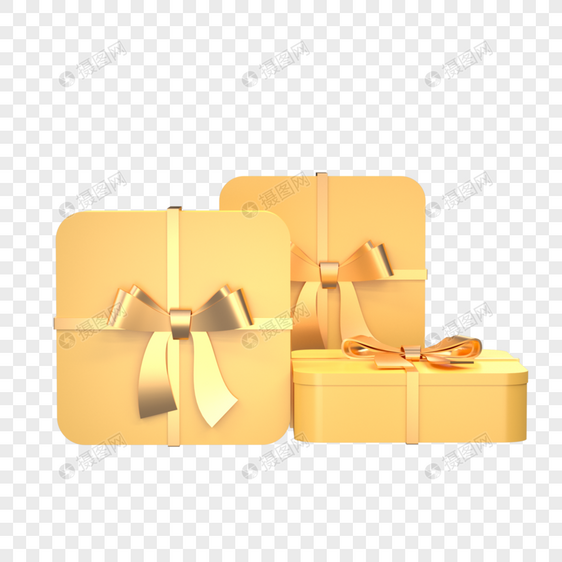 金色礼品盒图片