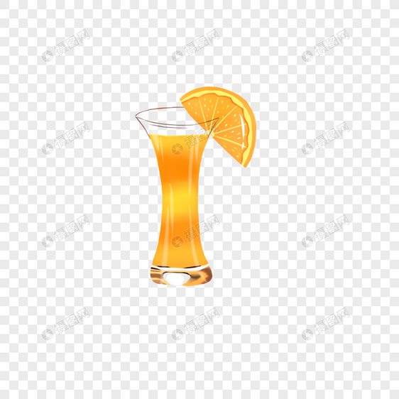 夏天的橙汁冰饮图片