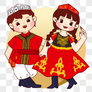维吾尔族舞蹈高清图片
