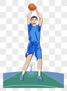 男生打篮球背影图片
