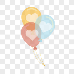 AI矢量图卡通气球装饰元素图片