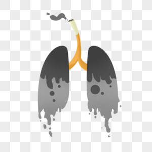 吸烟的肺图片