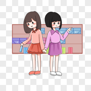 闺蜜卡通可爱图片