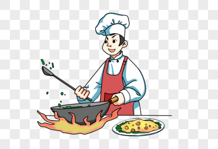 厨师厨师炒菜素材高清图片