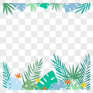 热带植物边框素材下载图片