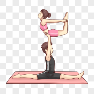 卡通人物双人图片