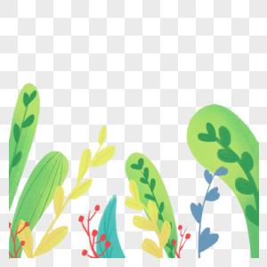 植物绿色边框可爱高清图片