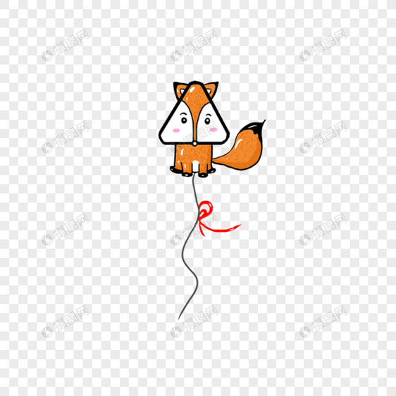 小狐狸气球图片
