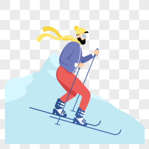 滑雪的留胡子的男生图片