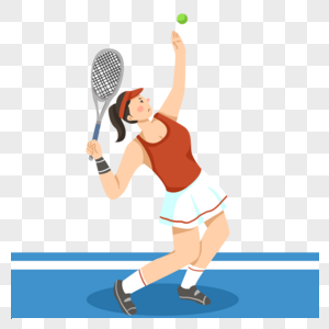 网球比赛中的女选手图片