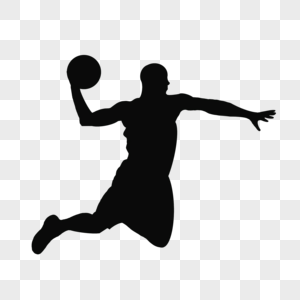 剪影素材扣篮运动剪影素材