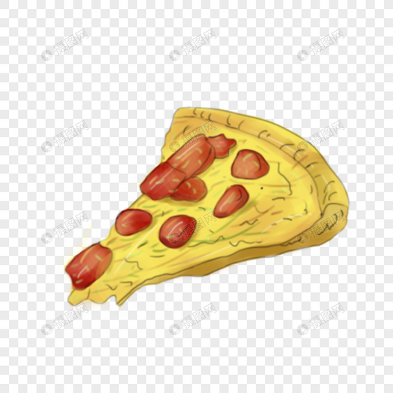 手绘美味食物披萨图片