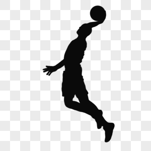 灌篮剪影图片素材