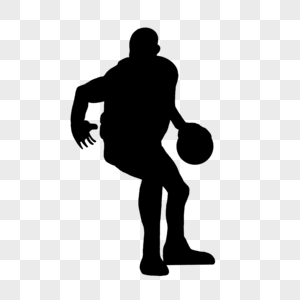 篮球运动剪影图片素材