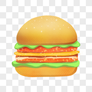 美食高热量饮食双层牛肉汉堡图片