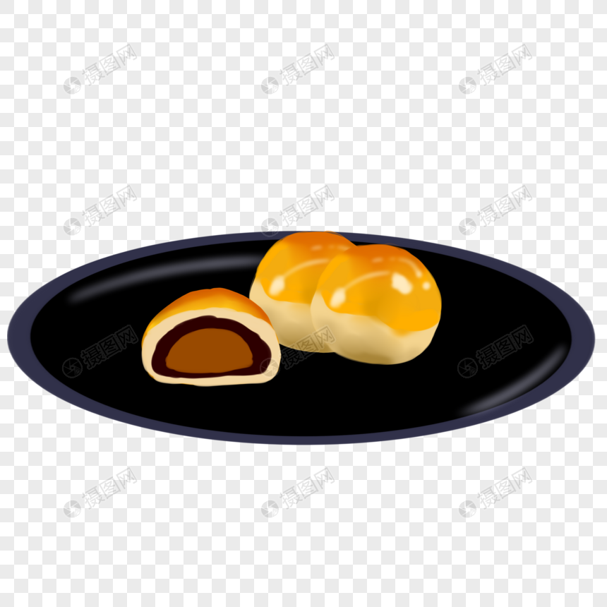 红豆蛋黄月饼图片