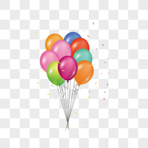 上升的气球花样气球高清图片