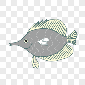 AI矢量图卡通噘嘴鱼鱼类元素图片