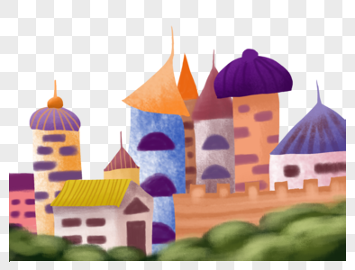 彩色梦幻城堡图片