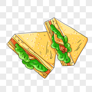 三明治美味吐司高清图片