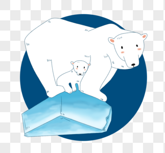 北极熊关注濒危动物高清图片