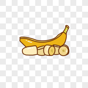夏日水果香蕉可爱卡通手绘装饰图片