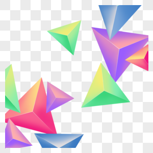 三角立体渐变装饰图片