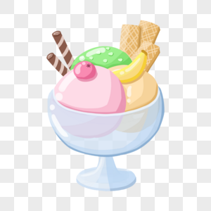 夏日水果冰淇淋甜品图片