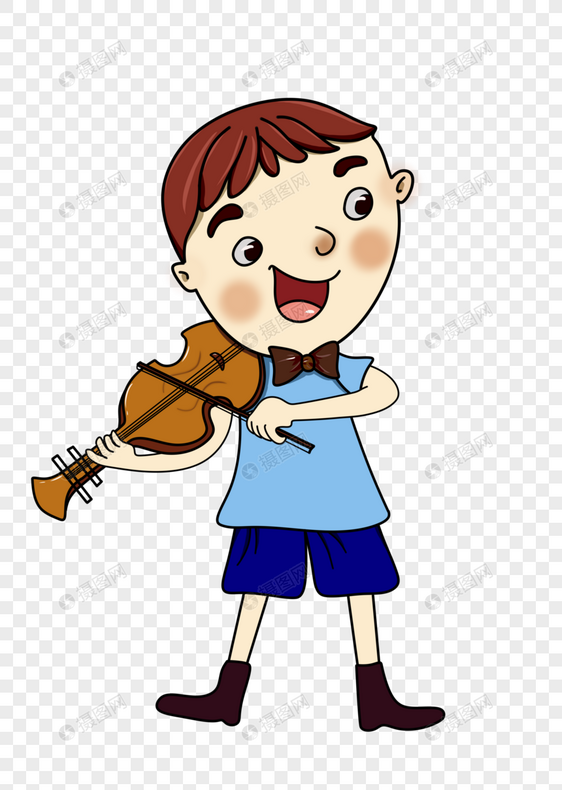 拉提琴的小男孩图片