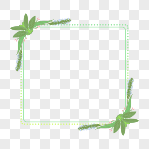 手绘植物边框元素素材下载 正版素材 摄图网