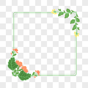 手绘植物花卉边框图片