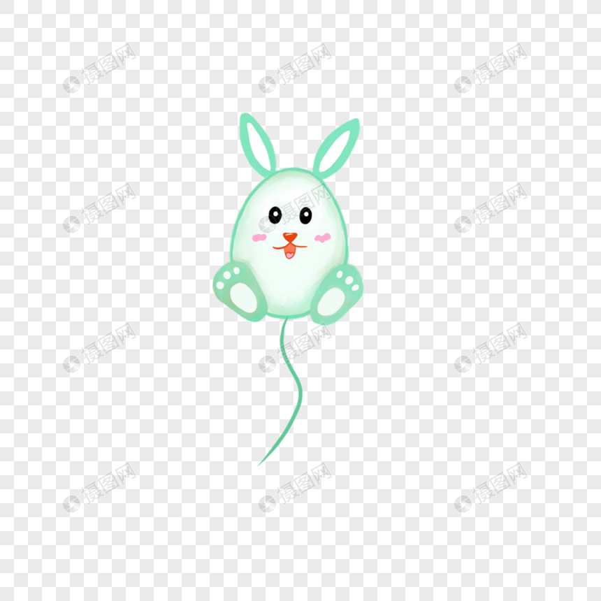 可爱的小兔子气球图片