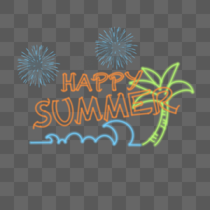 HAPPYSUMMER快乐夏天荧光图片